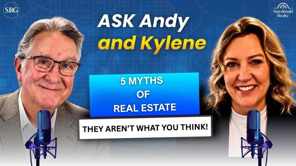 Two hosts on blue podcast graphic with “ASK Andy and Kylene,” “SUBJECTS…,” and “How have they changed offers?”