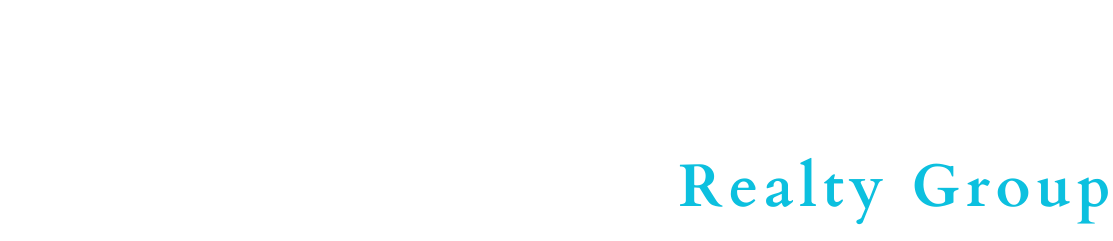 Blue “Realty Group” text logo on a white background