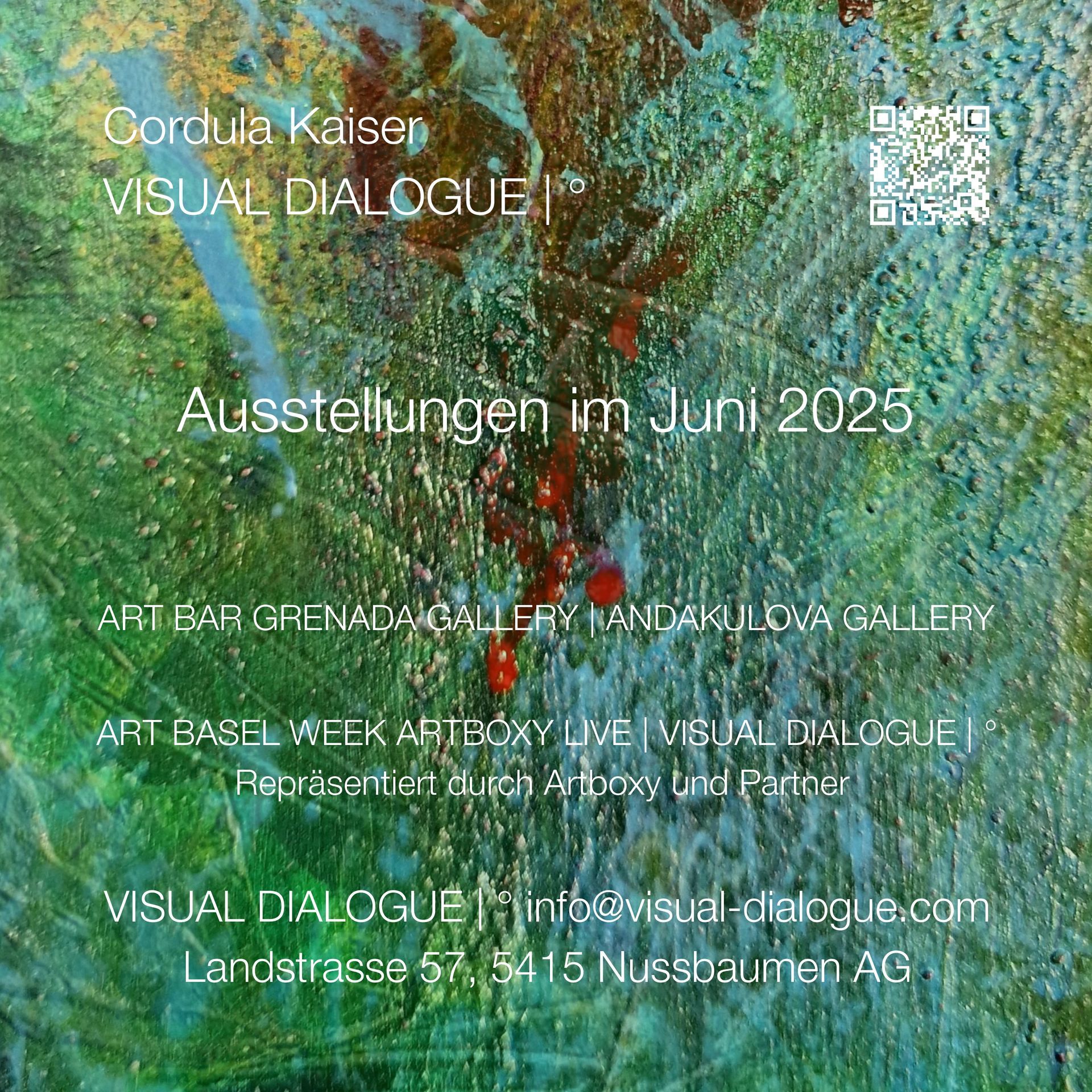 © Cordula Kaiser: VISUAL DIALOGUE | ° Ausstellungen im Juni 2025 © Cordula Kaiser: VISUAL DIALOGUE | ° Ausstellungen im Juni 2025