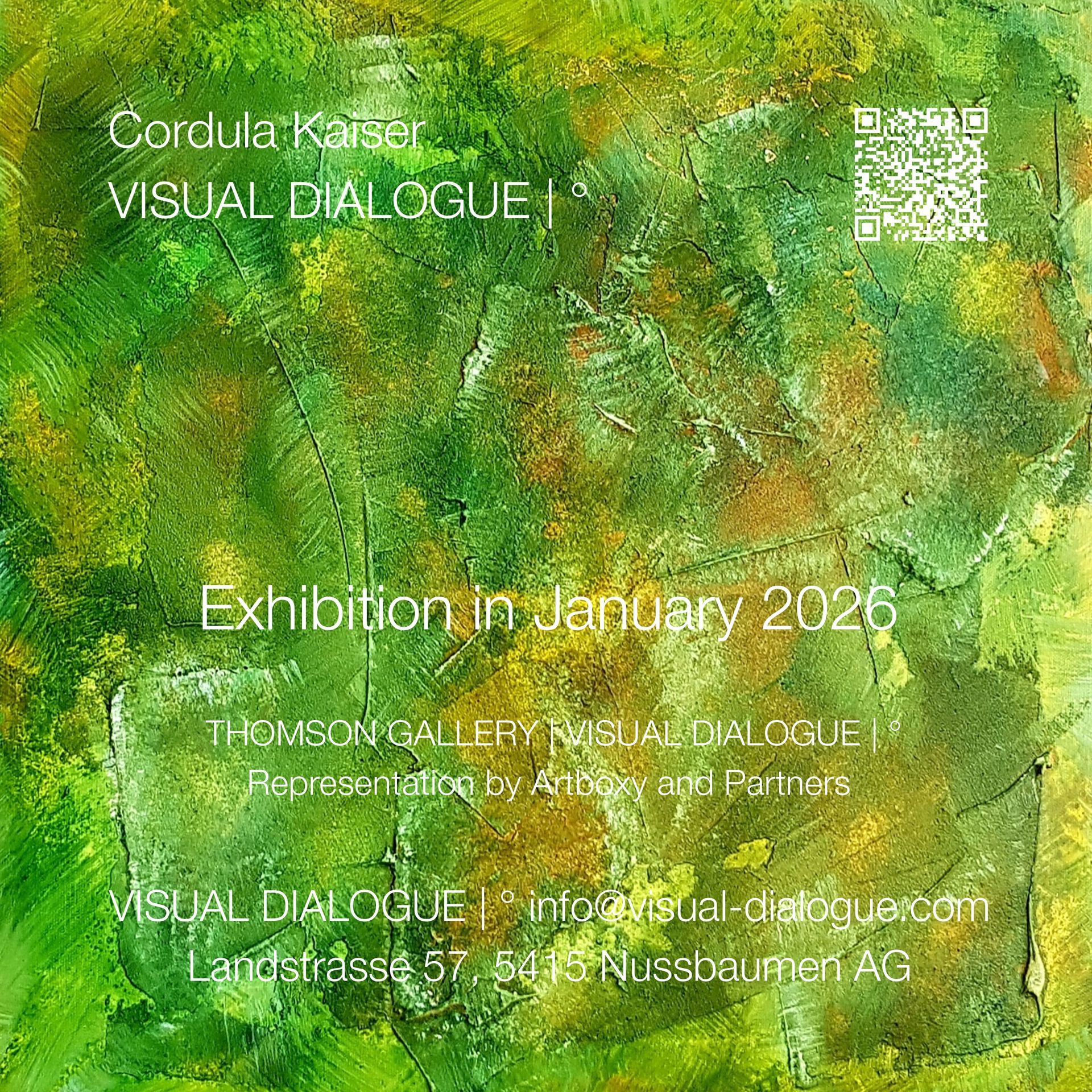 © Cordula Kaiser: VISUAL DIALOGUE | ° Exhibition in January 2026 | THOMSON GALLERY Switzerland