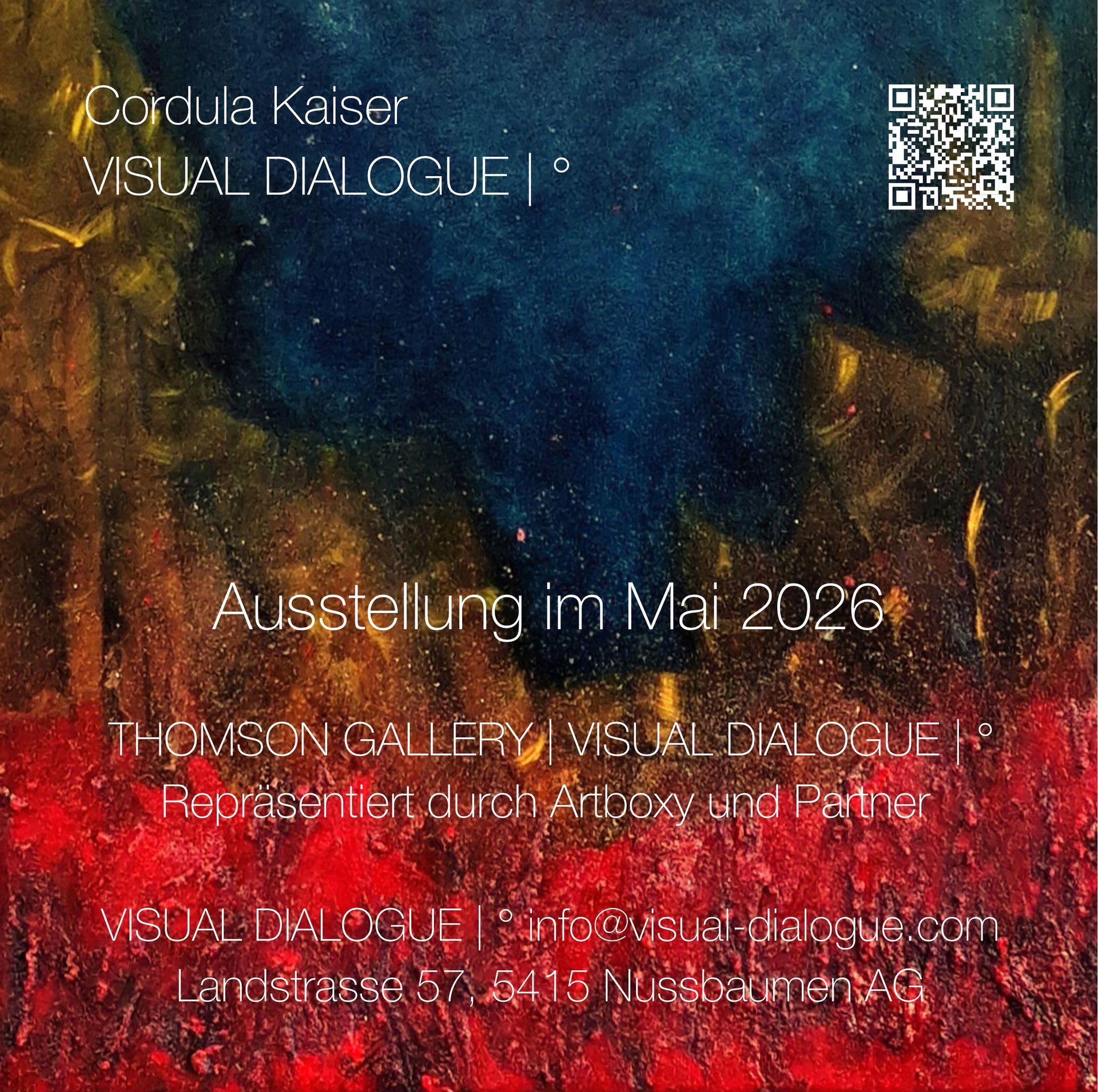 © CORDULA KAISER: VISUAL DIALOGUE | ° Ausstellungen Mai 2026 © CORDULA KAISER: VISUAL DIALOGUE | ° Ausstellungen Mai 2026