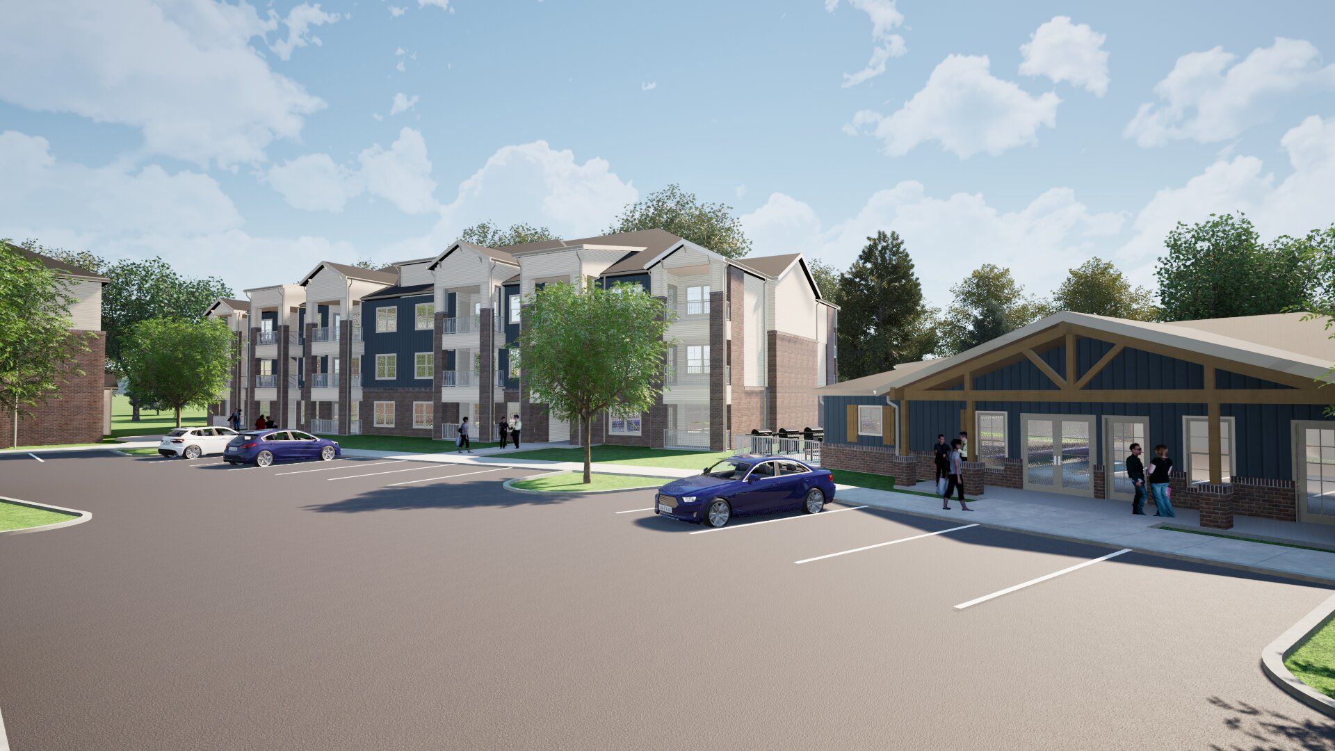 Rendering of Mill Creek apartments near Lexington KY