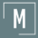 White “M” inside a light gray square outline on a dark gray background.