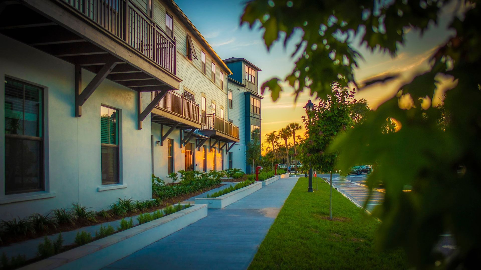 Photo showing a community walkway