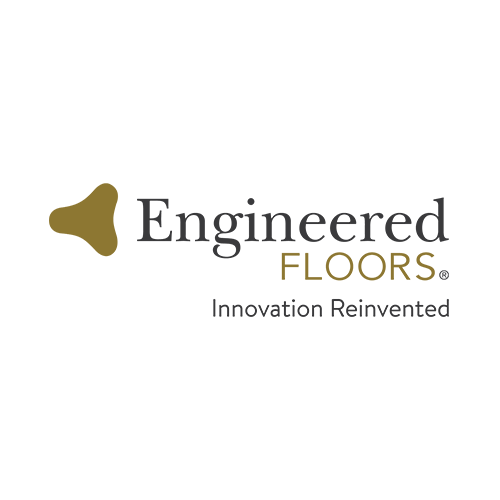 Engineered Floors logo with gold icon and gray text, tagline “Innovation Reinvented”