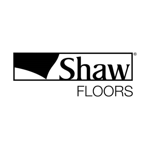 Shaw Floors logo in black and white with stylized “Shaw” text and floor icon