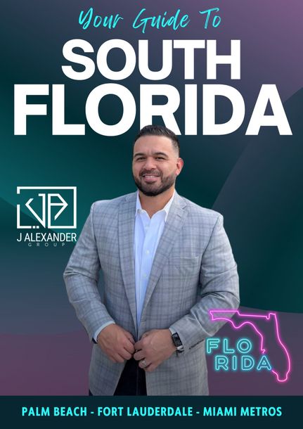 A man in a suit is on the cover of a guide to south florida.
