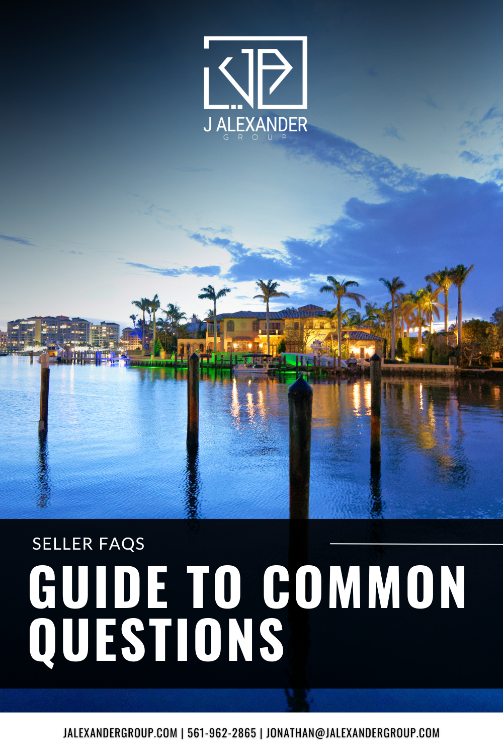 A guide to common questions with a picture of a body of water