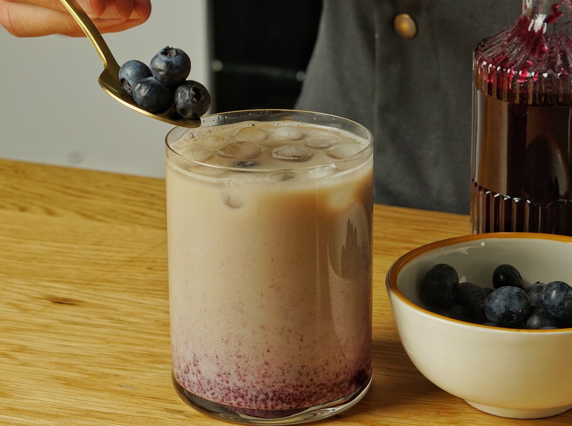 iced lueberry chai latte rezept