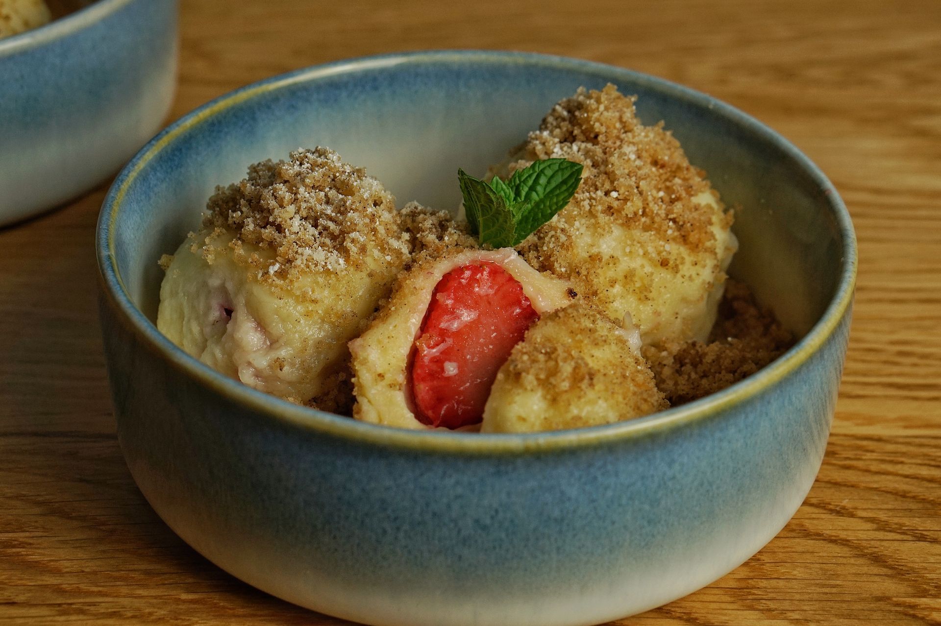 erdbeer topfen knödel