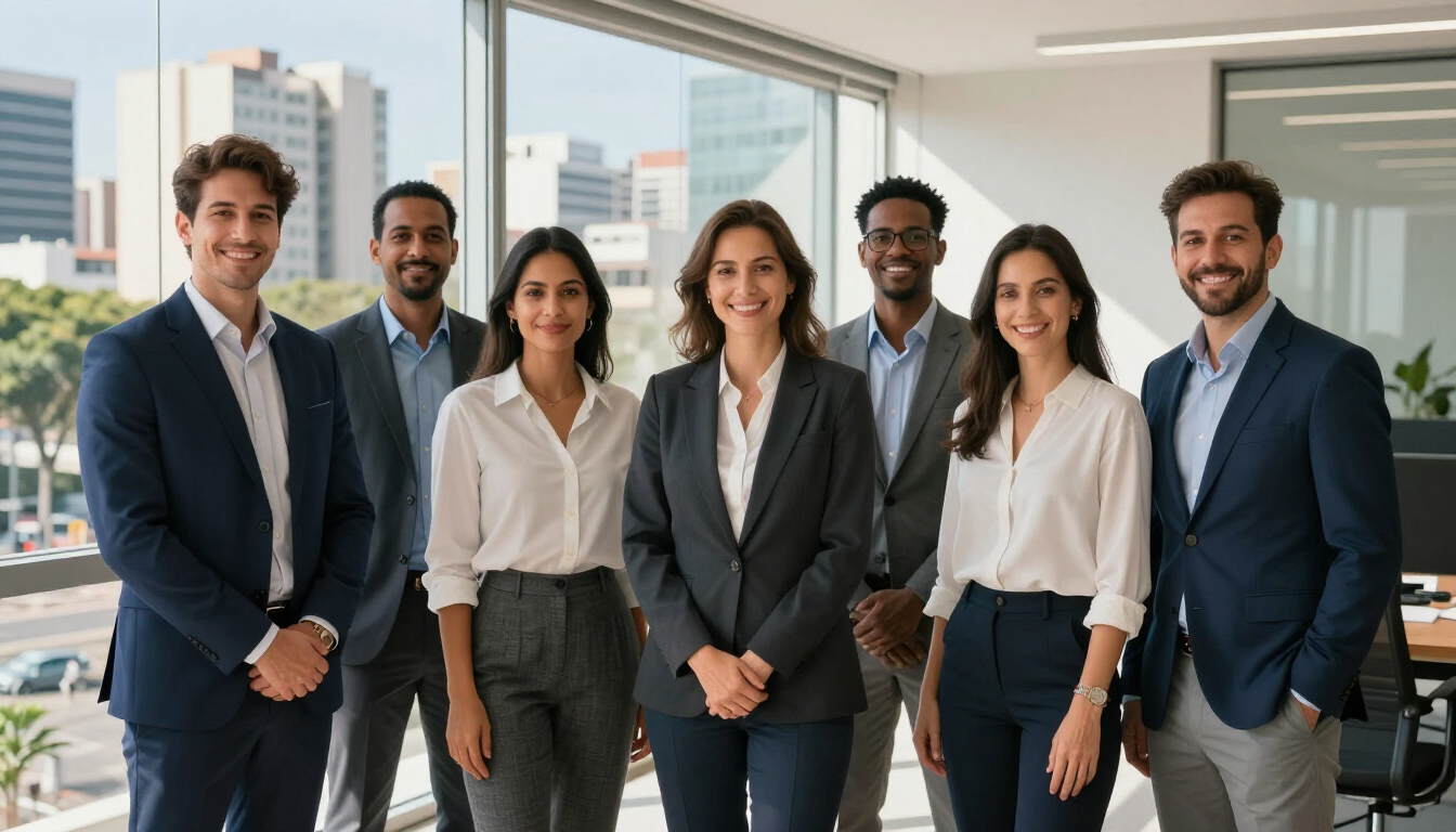Equipe empresarial celebrando saúde