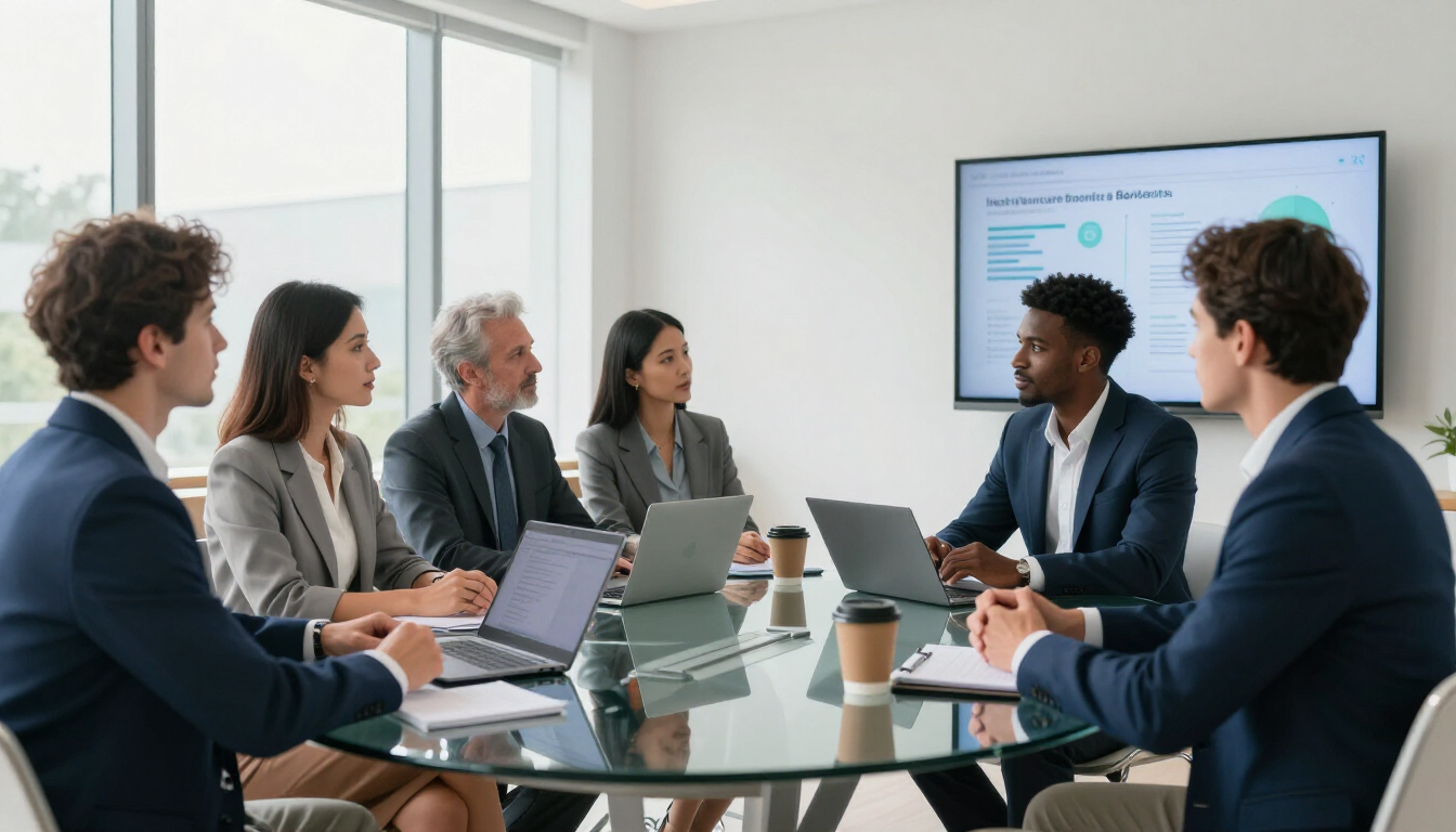 Reunião de negócios sobre benefícios