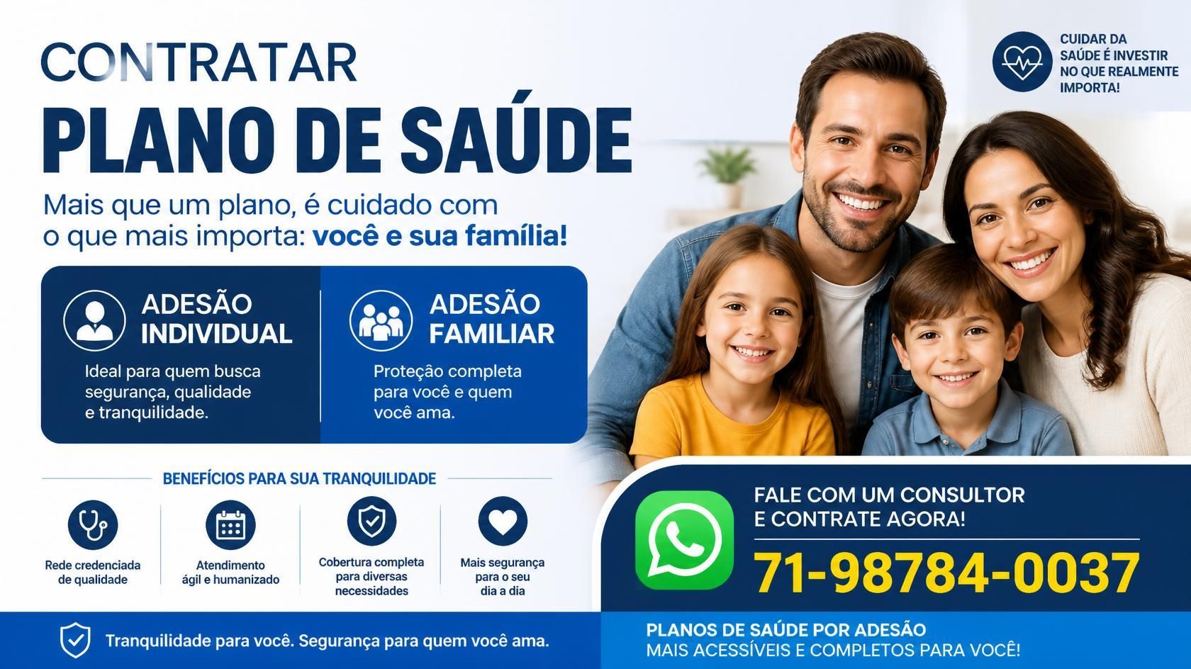 ValConsultora, corretora de planos de saúde, com telefone 71-98511-7007