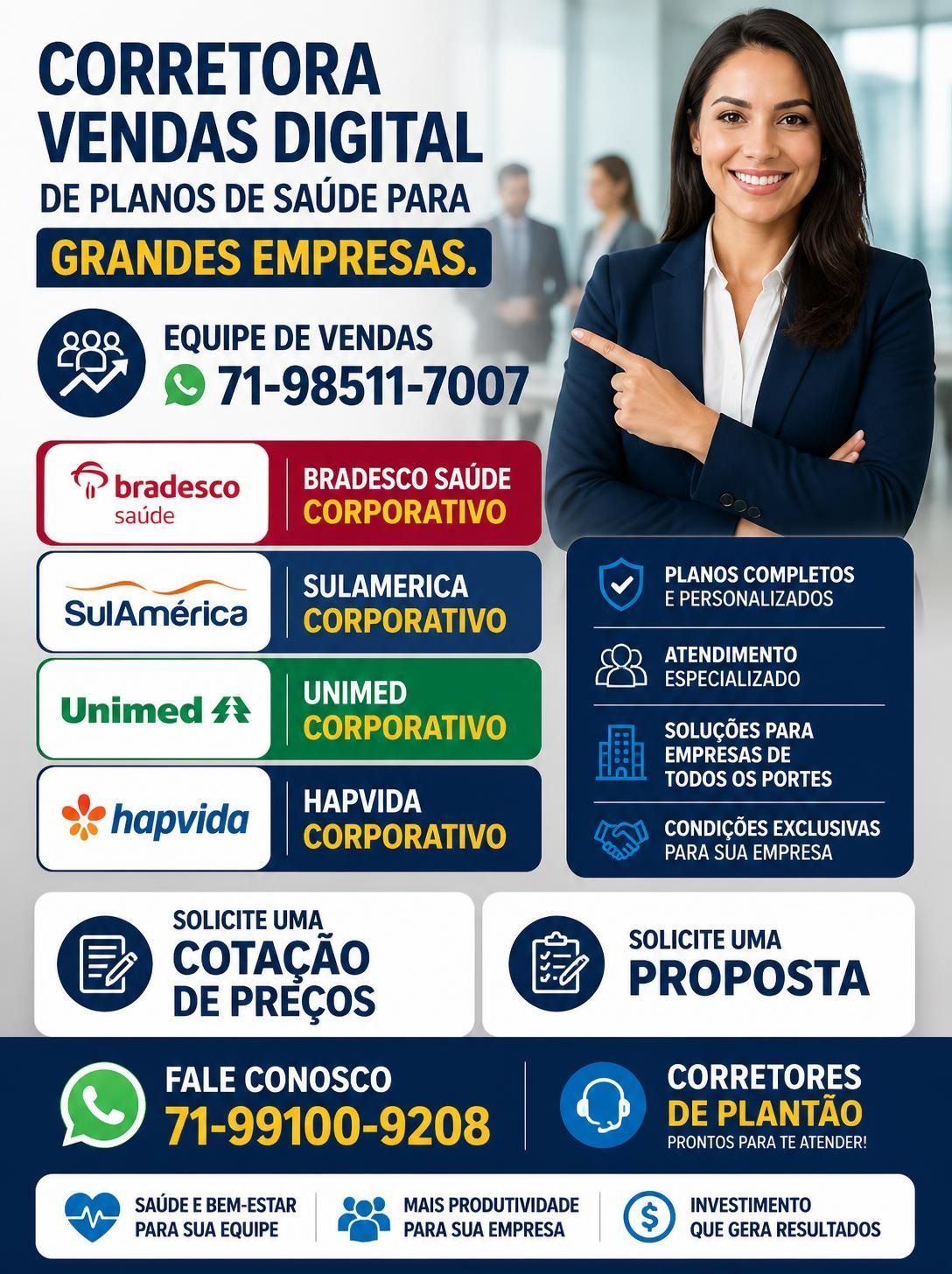 plano de saude corporativo, plano de saude empresarial, plano de saude para grandes empresas, bradesco saude empresarial, sulamerica saude empresarial, hapvida empresarial, unimed empresarial