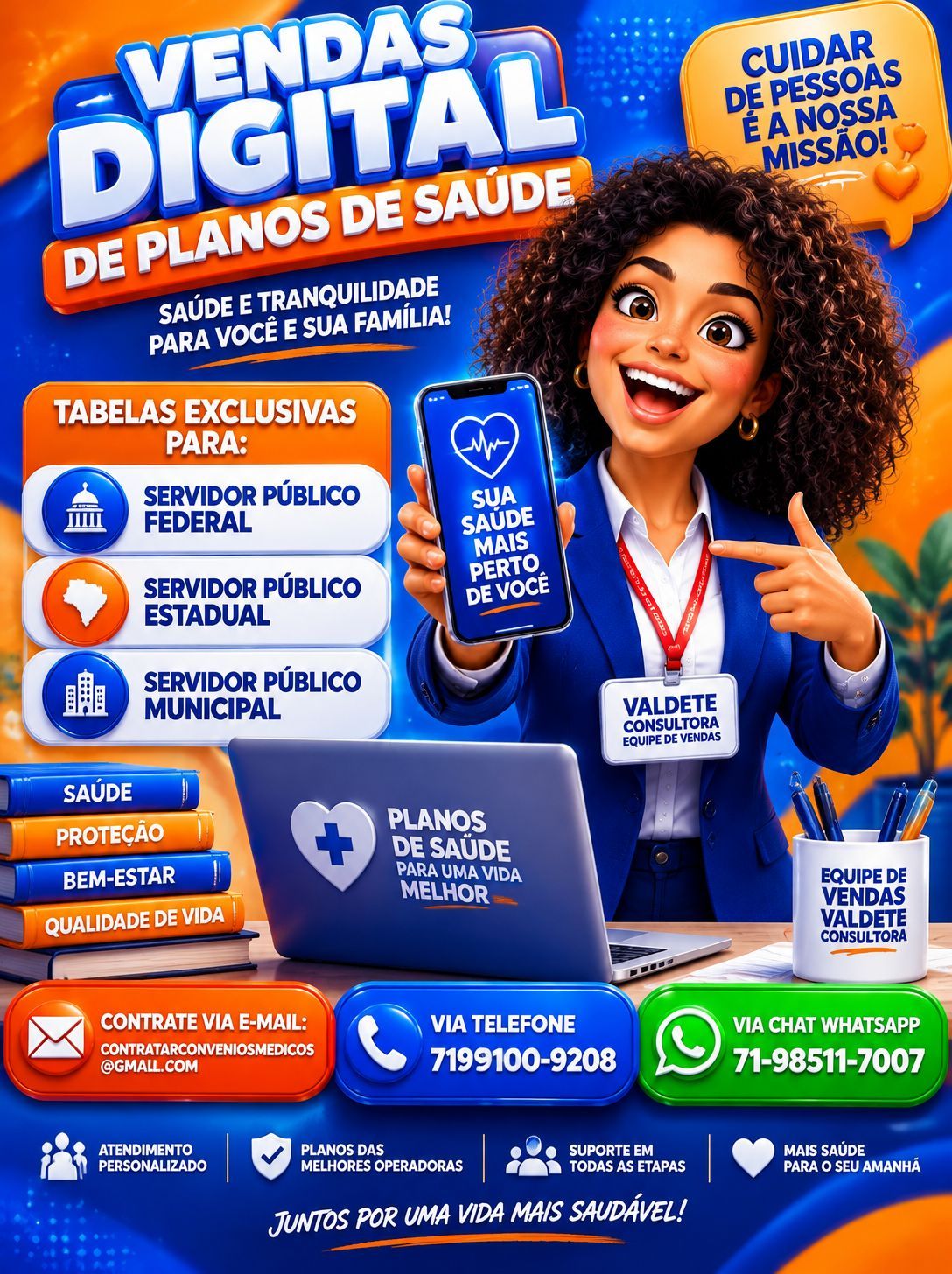 Comparativo de planos de saúde em tablet digital, Profissional vendas de planos de saúde apresentando opções de convênios, corretor de seguros, valcorretora, val consultora, corretora plano de saude sulamerica em aracaju