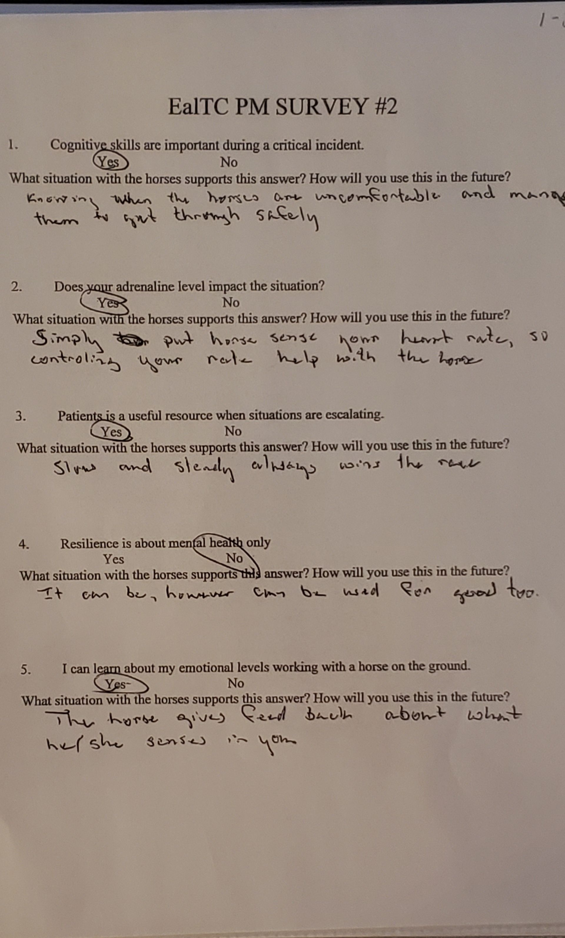 Class survey