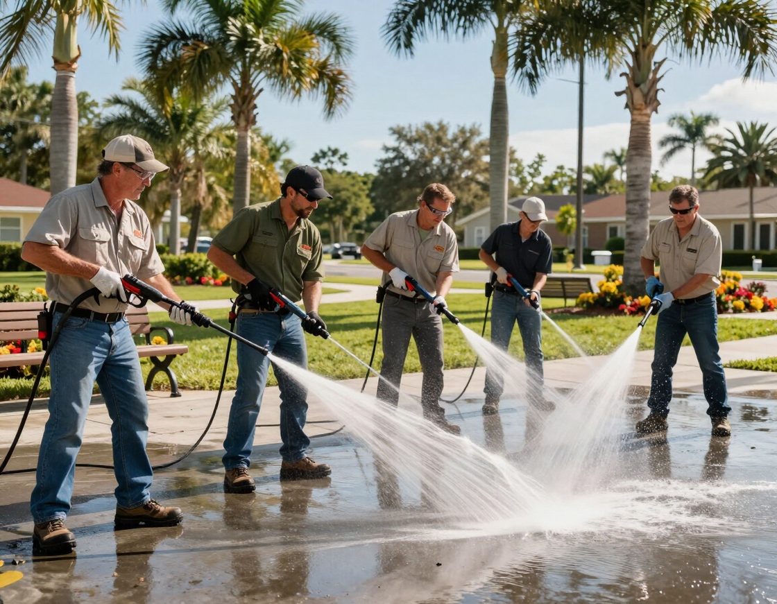 VSO team at work in the community