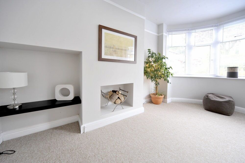 A Living Room With a Fireplace and a Picture on the Wall — Alice Springs Carpet Cleaning In Alice Springs, NT