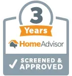 the home advisor logo is screened and approved for 3 years .