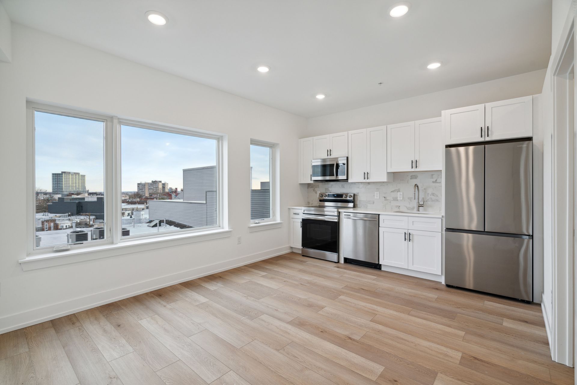 Interior photos of The Crown on Leland apartments in Fairmount, Philadelphia.