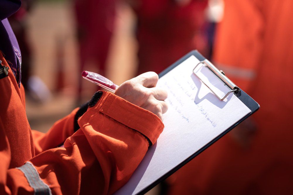 Safety Officer Taking Notes During Audit — Enterprise OHS in Aberdare, NSW