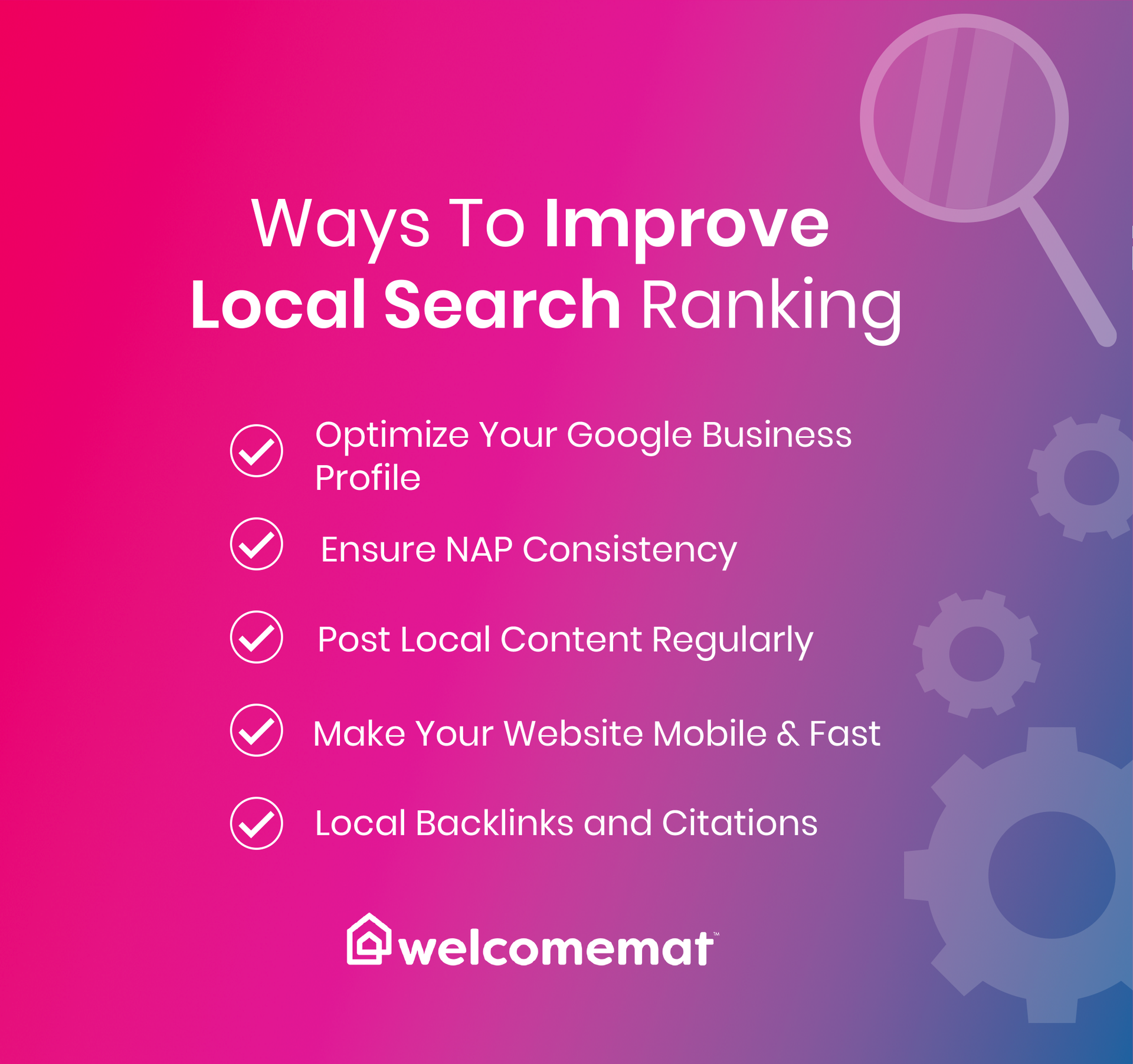 Ways to improve local search rankings