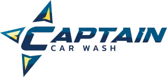Logo for Pony Express Carwash: a horse in blue with the words