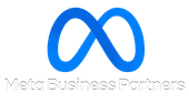 Blue Meta logo with 