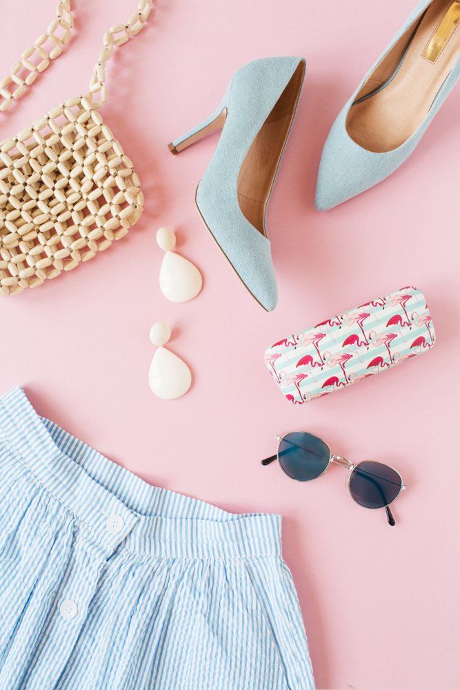 Fashion Female Clothes And Accessories On Pink Background — Boutique in Gympie, QLD