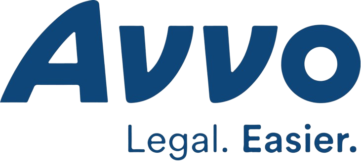 Avvo logo with blue text and slogan “Legal. Easier.”