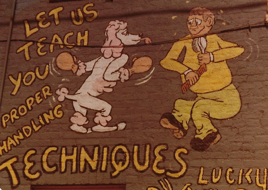 A sign that says let us teach you proper handling techniques