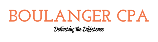 Boulanger CPA logo in orange text, 