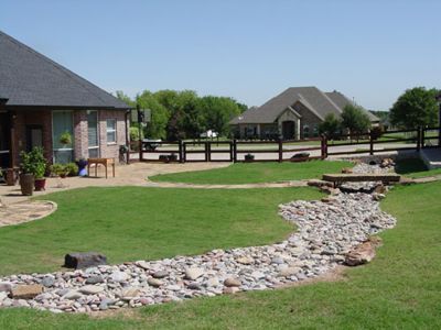 Backyard with Pathway — Arlington, TX — The Lawn Brigade