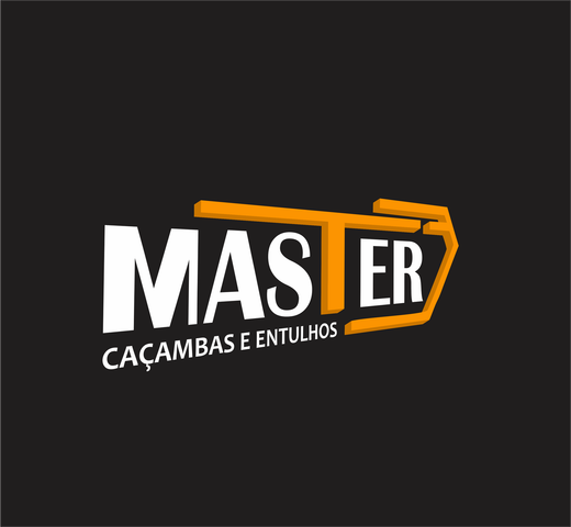 Caçamba estacionária carregada em canteiro de obra