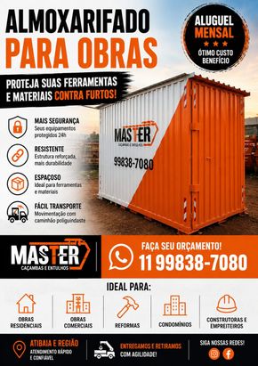 Container branco de obra fechado
