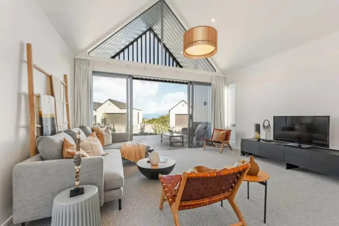 Modern village home living room