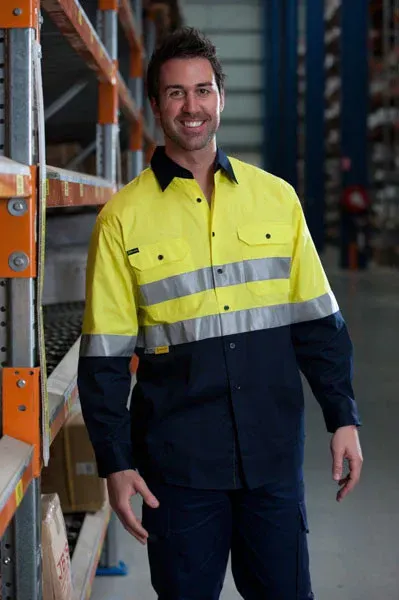 Highly Visible Man at The Warehouse in High-Visibility Attire — Embroidery & Screen Printing in Townsville