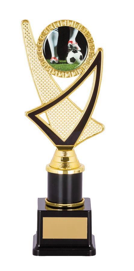 Champion's Football Trophy Featuring an illustrated Figure — Trophies in Townsville