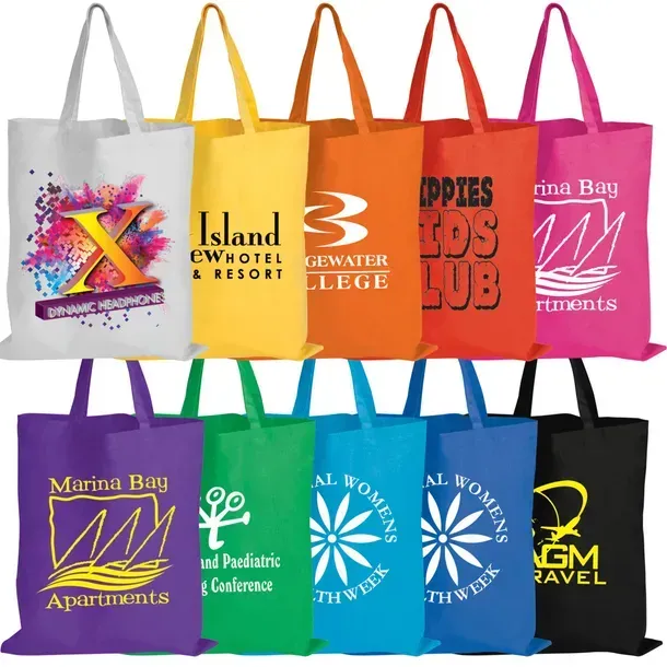Custom-Printed Tote Bags, Showcasing a Variety of Designs — Embroidery & Screen Printing in Townsville