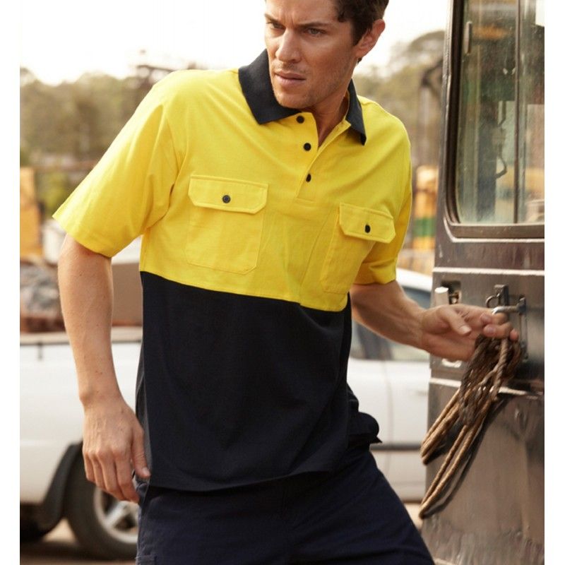 Explore Our High-Visibility Cotton Jersey Polo Shirt, a Standout Choice for Safety and Style — Embroidery & Screen Printing in Townsville