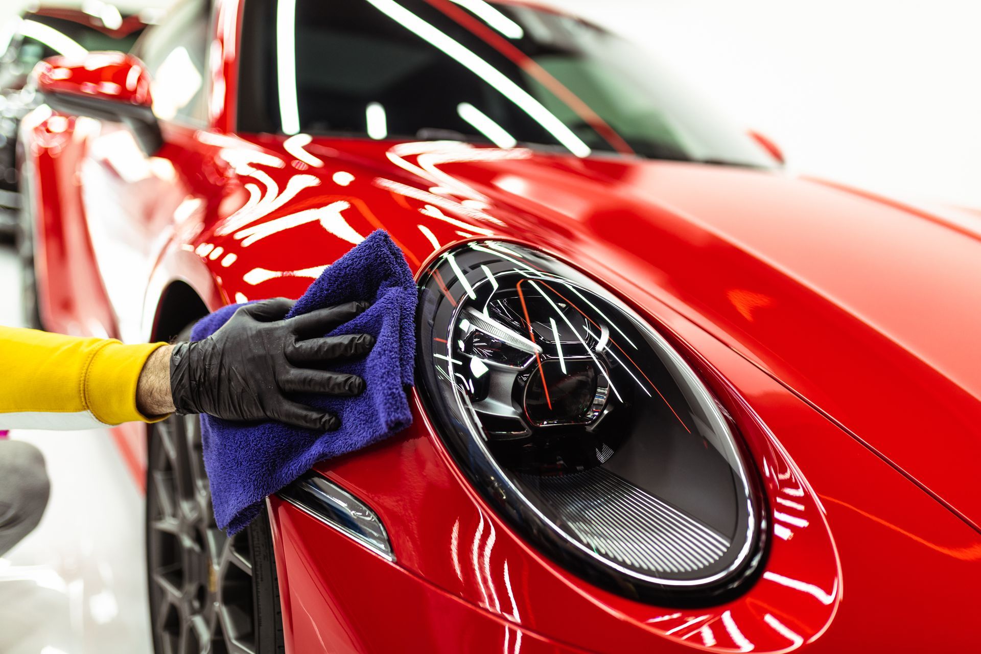 Red Porsche Cleaning