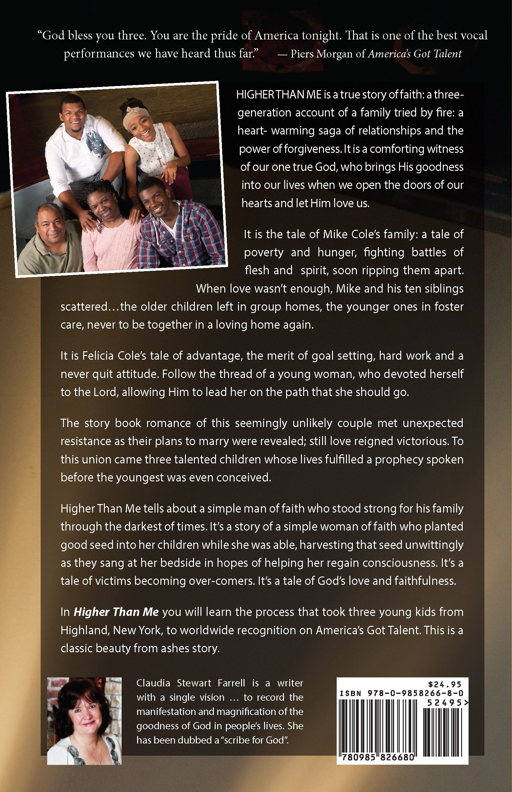 Back cover of the book 