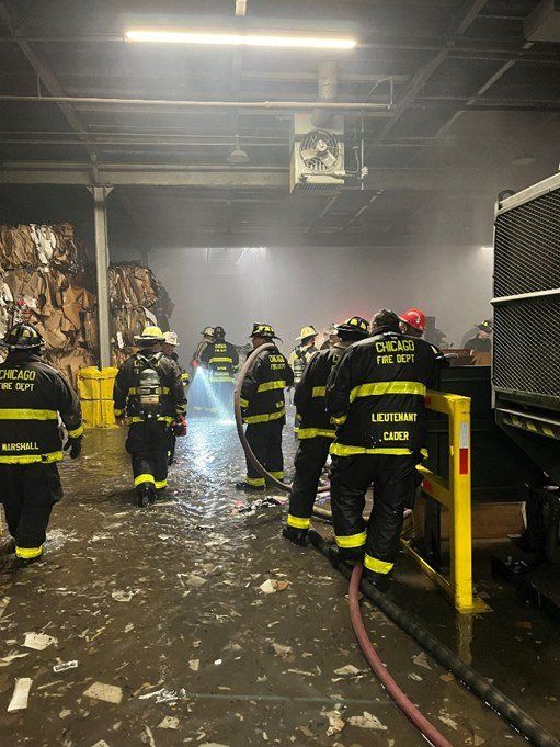 Firefighters — Chicago, IL — Mid America Paper Recycling Co Inc Firefighters — Chicago, IL — Mid America Paper Recycling Co Inc