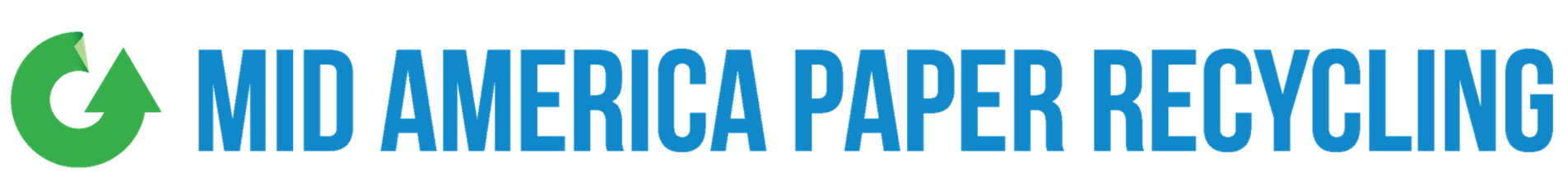 Mid America Paper Recycling a blue and green logo for mid america paper recycling