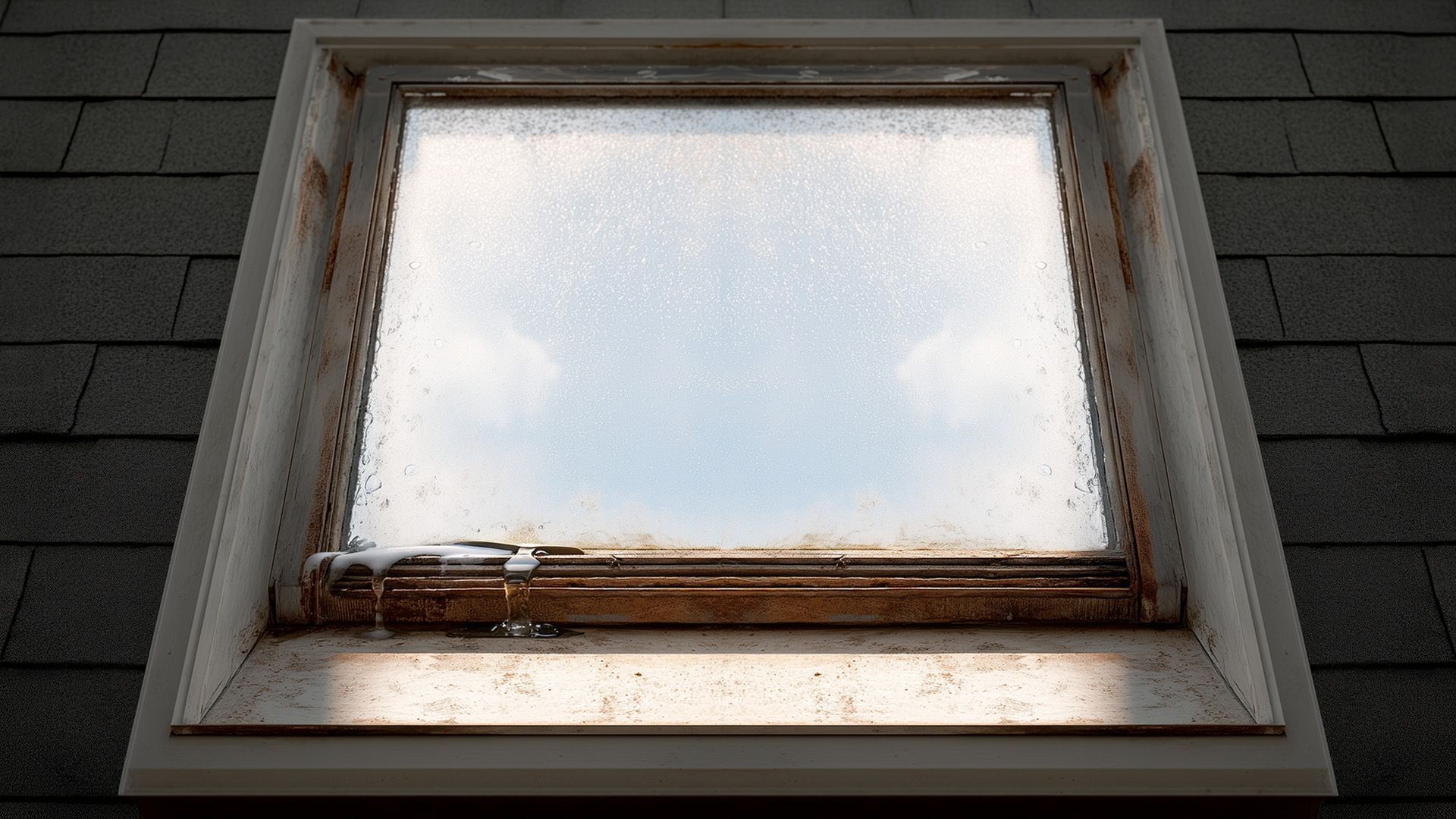 example of leaking skylight
