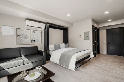 Photo of a murphy bed folded down