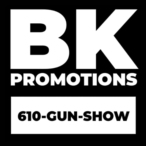 BK Promotions logo with “610-GUN-SHOW” in white text on a black background