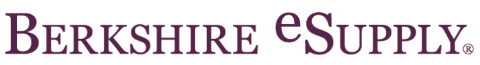 Logo Berkshire eSupply en violet sur fond blanc