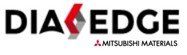 Logo DiaEdge Mitsubishi Materials en texte noir et rouge