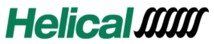 Logo hélicoïdal avec texte vert et noir et motif de spirale noire